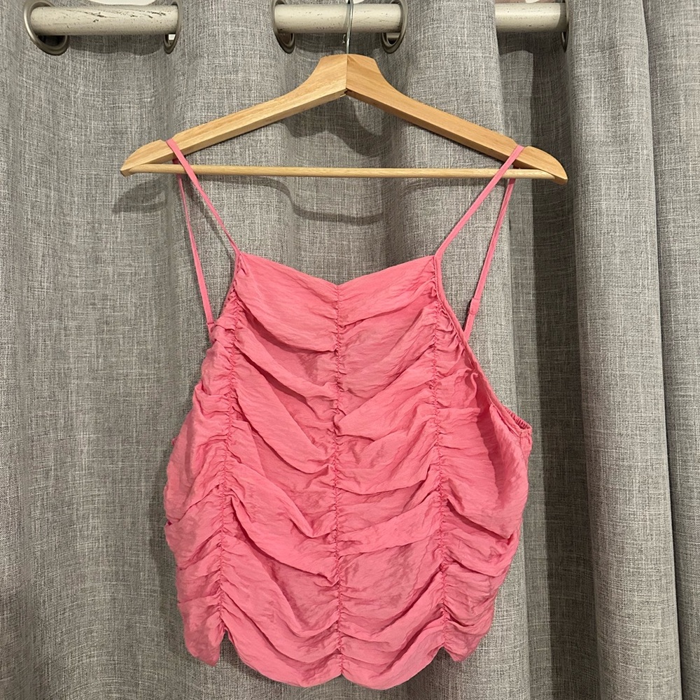 Pink Ruched Women's Top